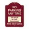 Signmission No Parking Anytime 24 Hour Active Driveway Tow Away Zone Heavy-Gauge Alum, 24" x 18", BU-1824-23773 A-DES-BU-1824-23773 - alternate 1